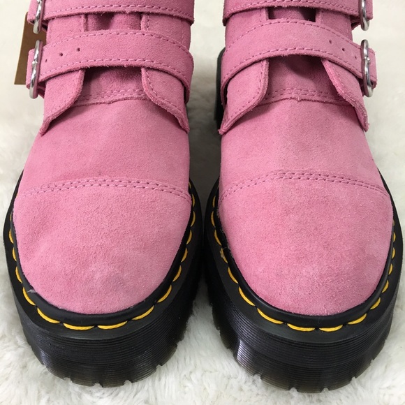 New Dr. Martens Lazy AOF Pink Platform Boots Sz 6 - Picture 12 of 16